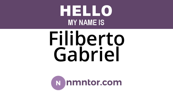Filiberto Gabriel