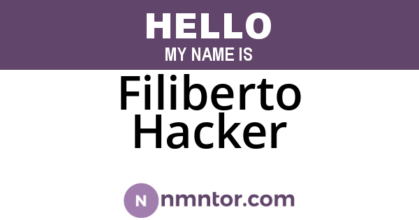 Filiberto Hacker