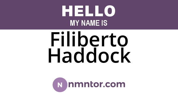 Filiberto Haddock
