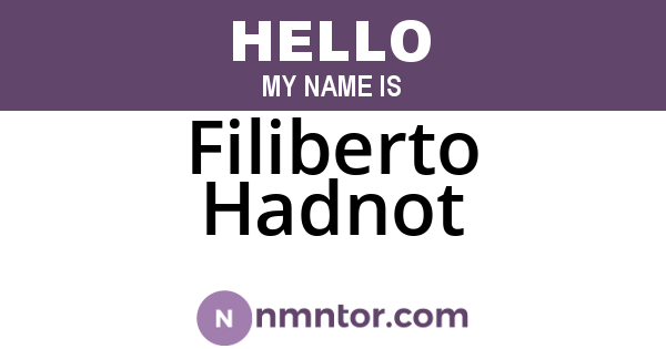 Filiberto Hadnot