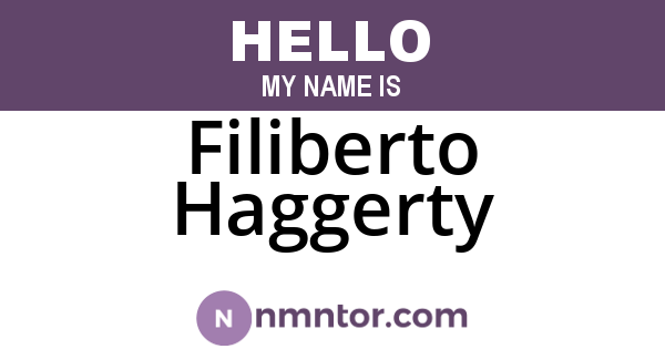 Filiberto Haggerty