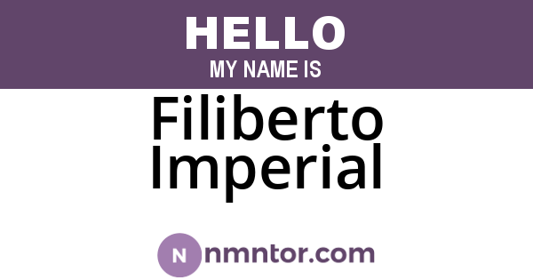 Filiberto Imperial