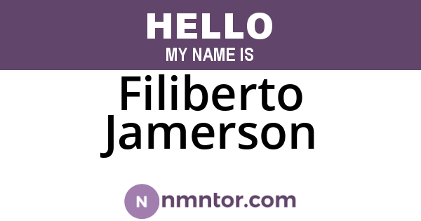 Filiberto Jamerson