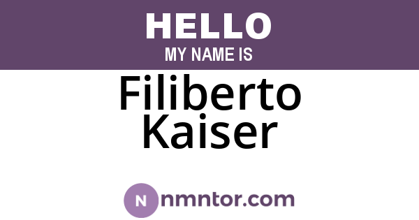 Filiberto Kaiser