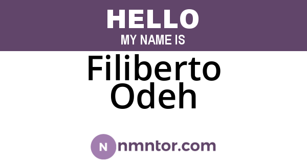 Filiberto Odeh