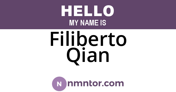 Filiberto Qian