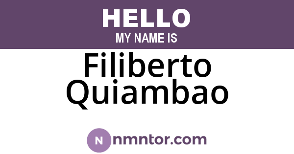 Filiberto Quiambao