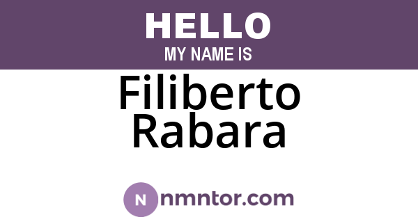 Filiberto Rabara