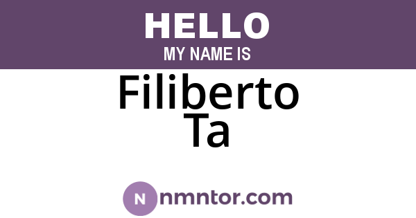 Filiberto Ta