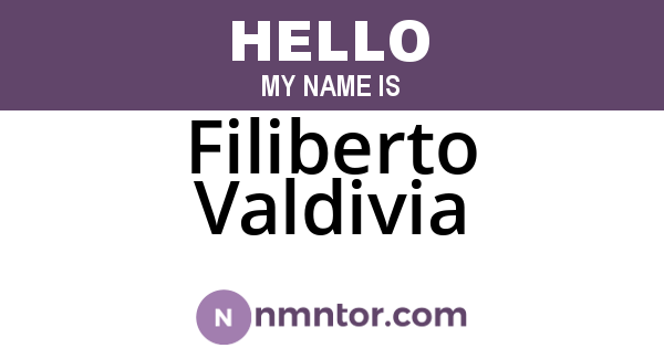 Filiberto Valdivia
