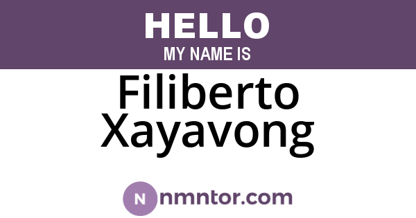 Filiberto Xayavong