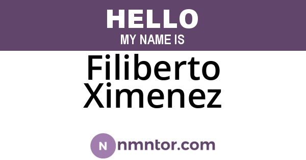 Filiberto Ximenez