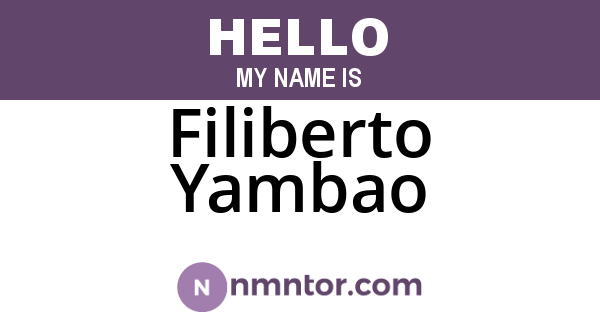 Filiberto Yambao