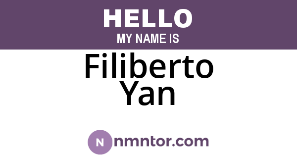Filiberto Yan