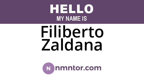 Filiberto Zaldana