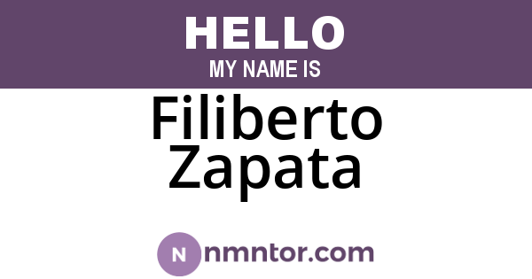 Filiberto Zapata
