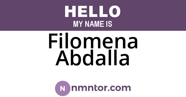 Filomena Abdalla