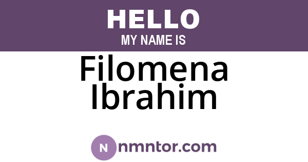 Filomena Ibrahim