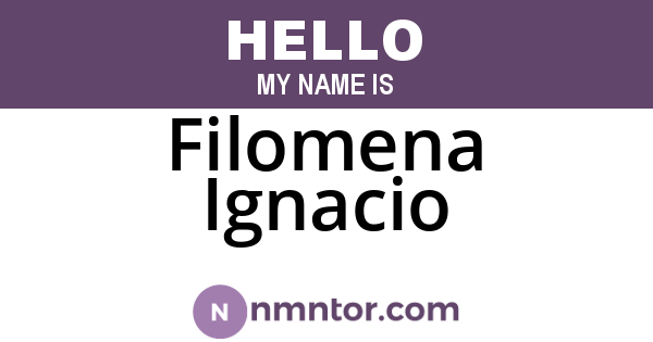 Filomena Ignacio