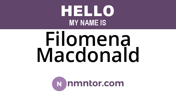 Filomena Macdonald