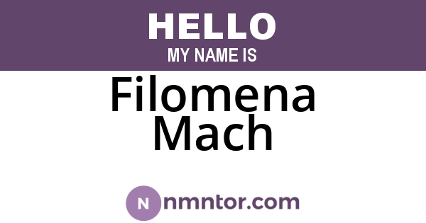 Filomena Mach