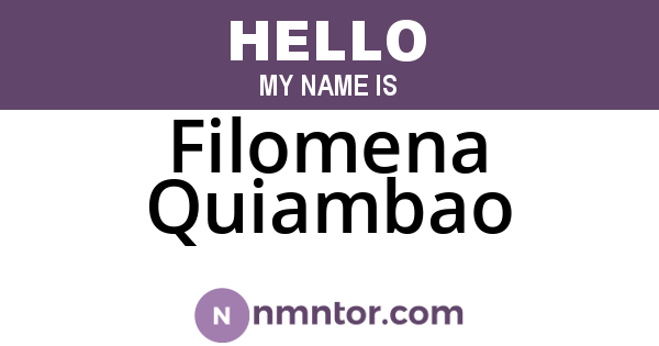 Filomena Quiambao