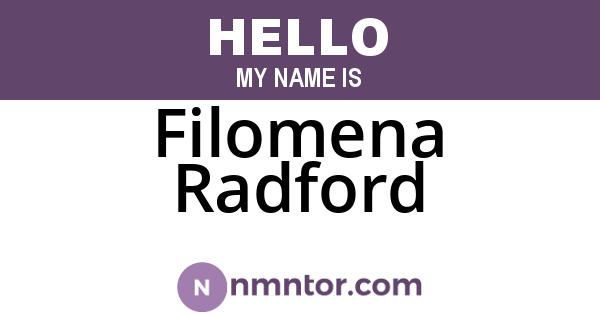 Filomena Radford