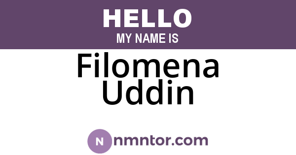 Filomena Uddin