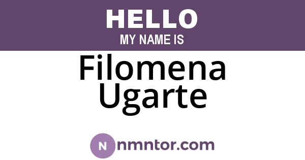 Filomena Ugarte