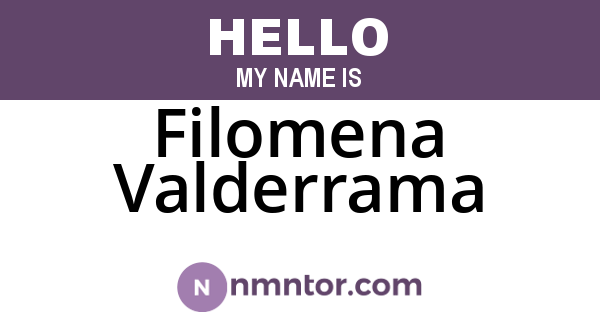 Filomena Valderrama