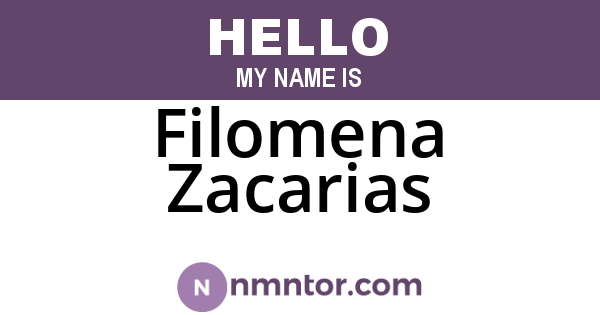 Filomena Zacarias