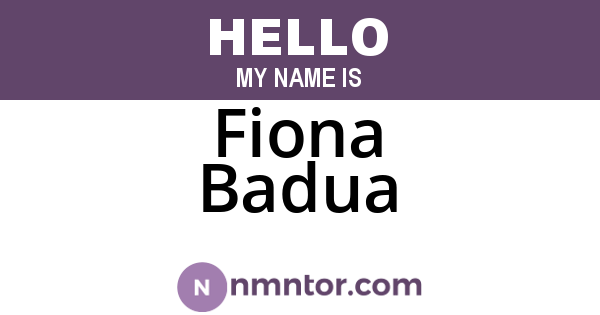 Fiona Badua