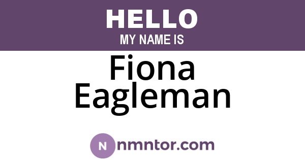 Fiona Eagleman