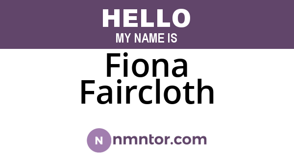 Fiona Faircloth
