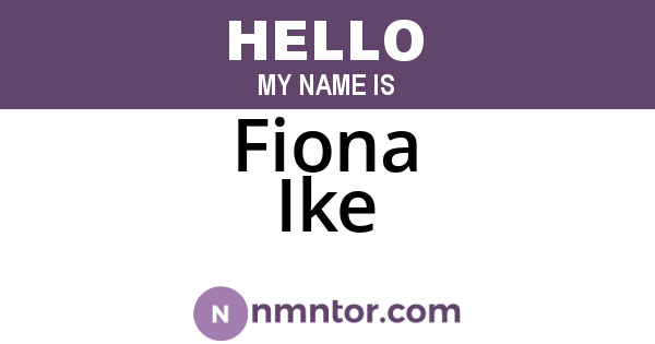Fiona Ike