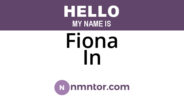 Fiona In