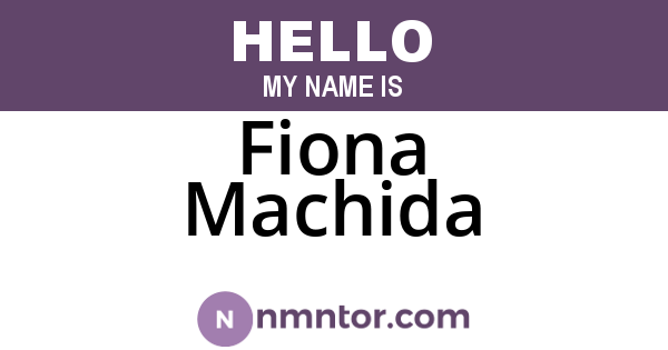 Fiona Machida