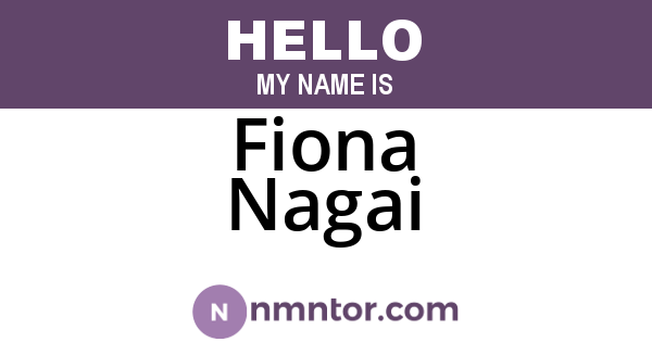 Fiona Nagai