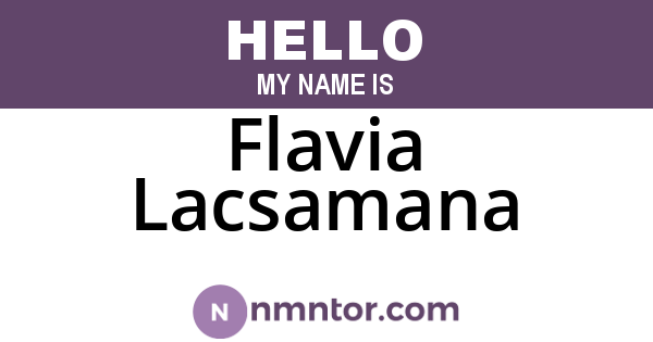 Flavia Lacsamana