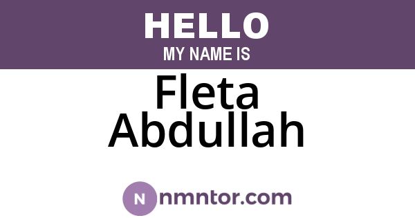 Fleta Abdullah