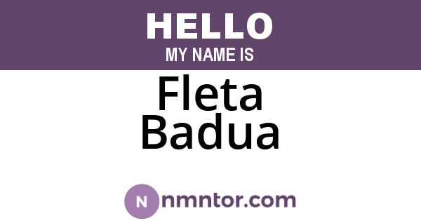 Fleta Badua