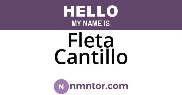 Fleta Cantillo