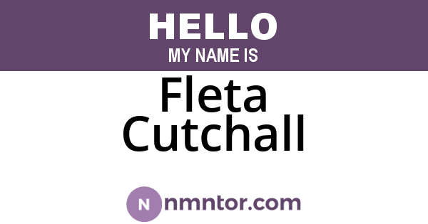 Fleta Cutchall