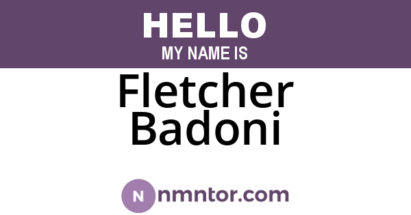 Fletcher Badoni