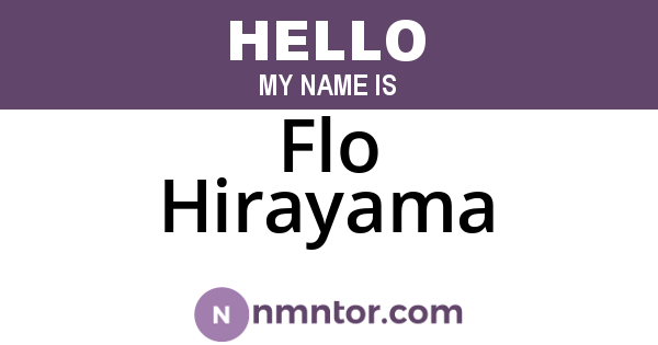 Flo Hirayama