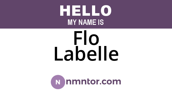 Flo Labelle