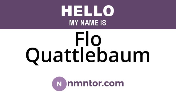 Flo Quattlebaum
