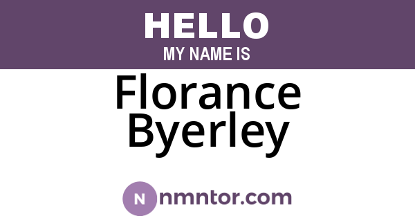 Florance Byerley