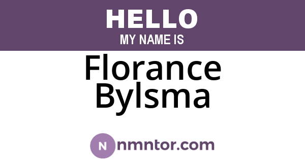 Florance Bylsma