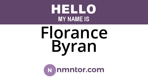 Florance Byran